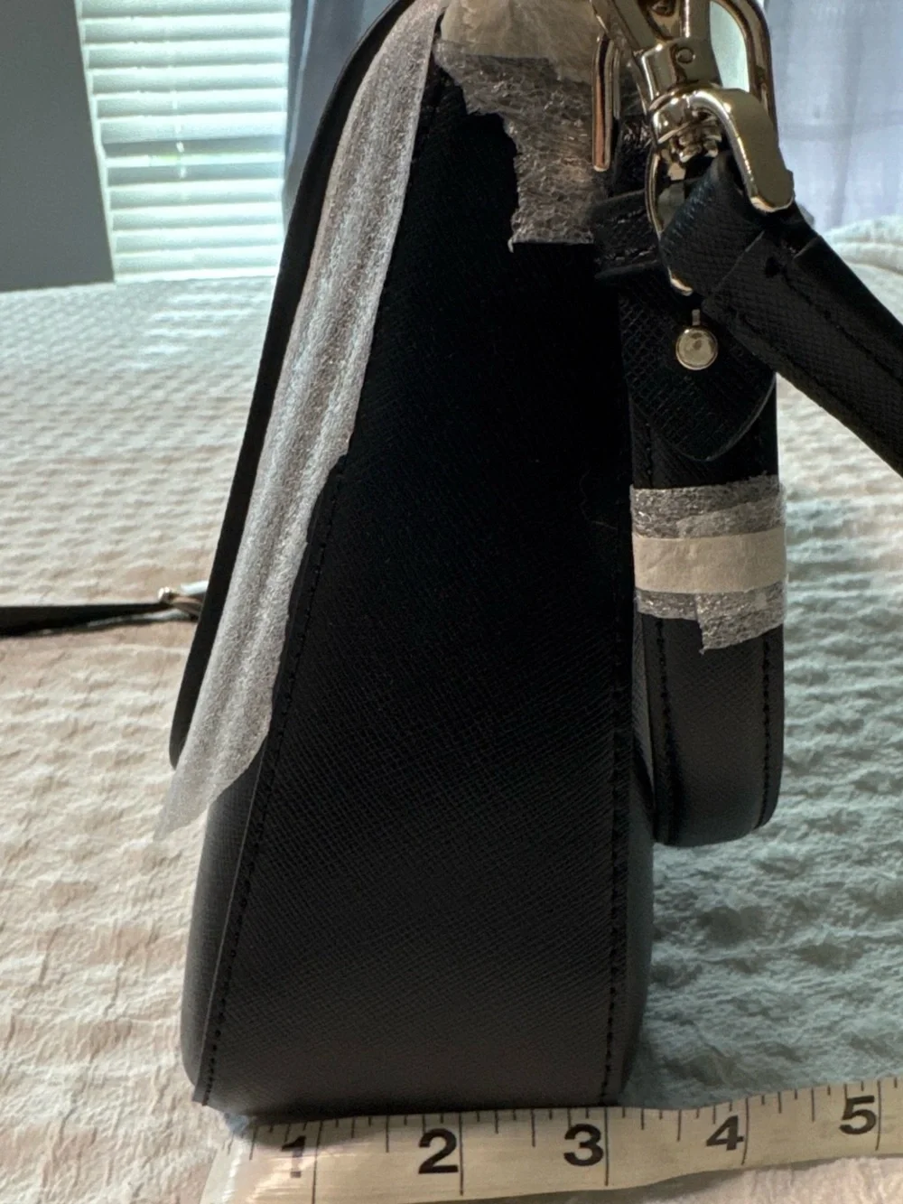 Kate Spade Black and Silver Leather Shoulder/ Crossbody Bag